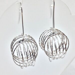 3D Sterling Silver Earrings